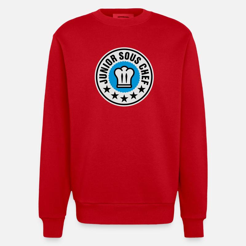 Junior Sous Chef - Heavyweight Oversized Organic Crew Neck Made in EU - Rot