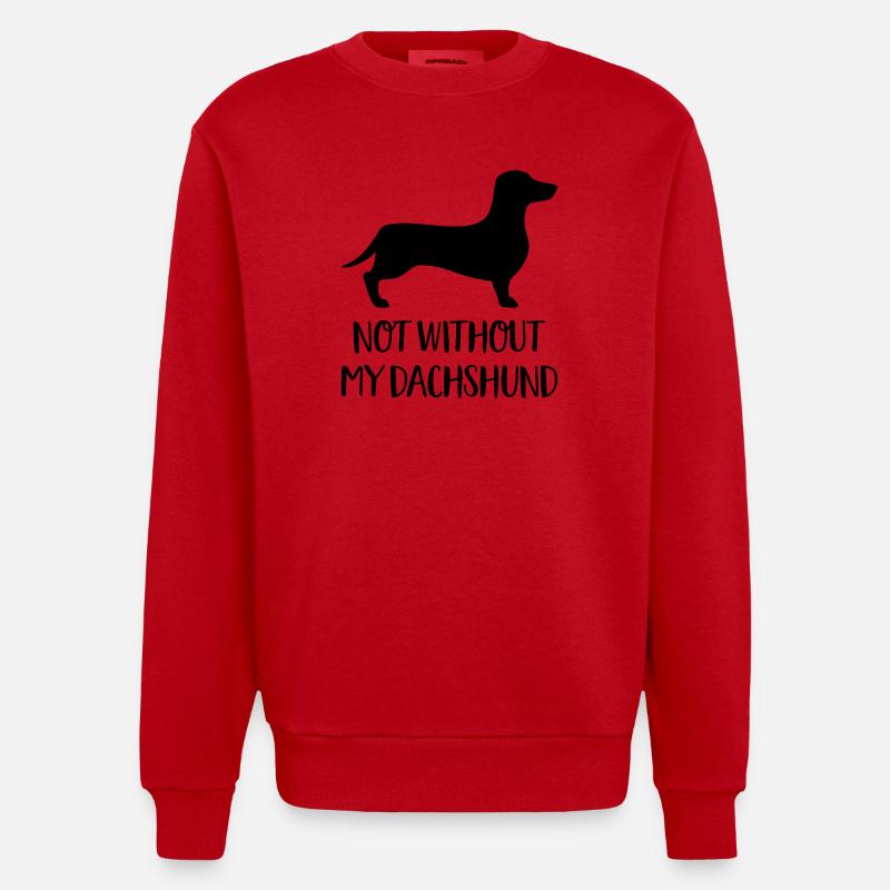 Dackel - Heavyweight Oversized Organic Crew Neck Made in EU - Rot