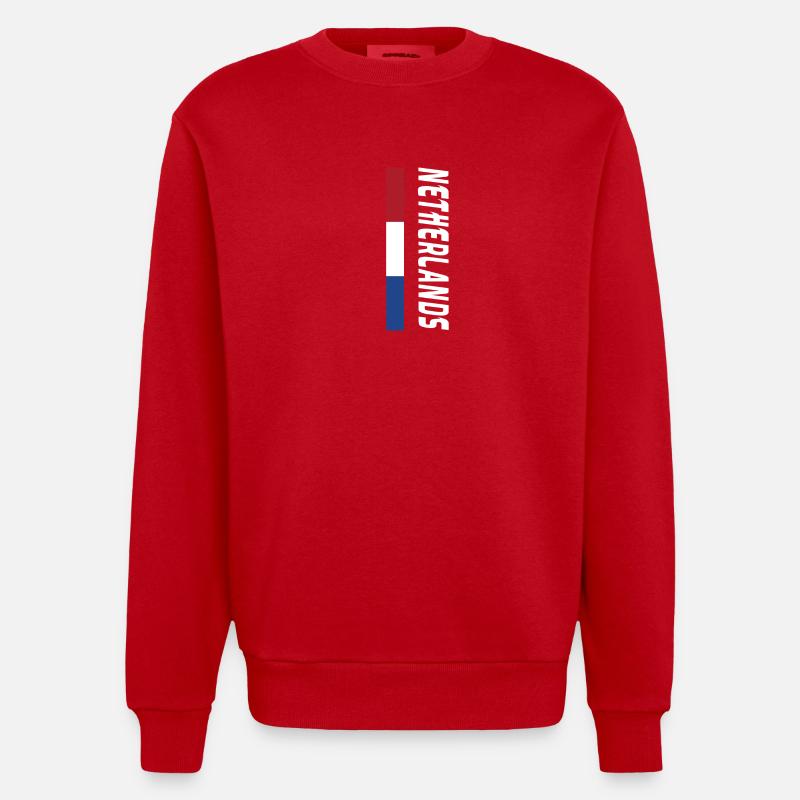 Pays-Bas / Cadeau / Idée cadeau - Sweat bio épais oversize fabriqué en UE - rouge