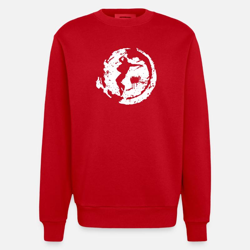 Breakdance - Heavyweight Oversized Organic Crew Neck Made in EU - Rot