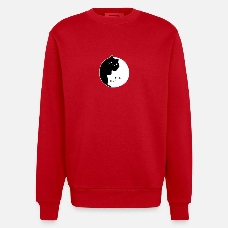 Katze Karma - Heavyweight Oversized Organic Crew Neck Made in EU - Rot