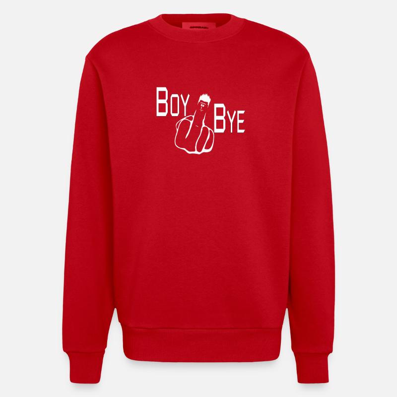 JUNGE BY - Heavyweight Oversized Organic Crew Neck Made in EU - Rot
