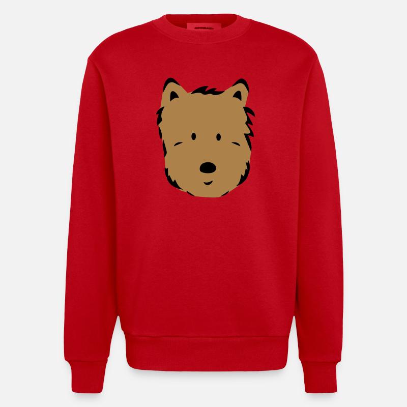 Chien - Sweat bio épais oversize fabriqué en UE - rouge
