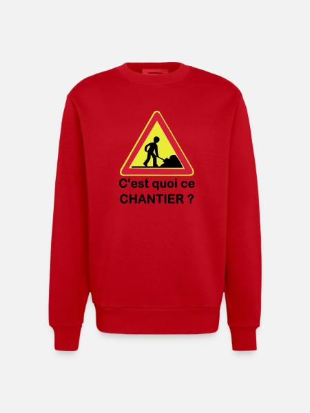 What is this site? - Heavyweight Oversized Organic Crew Neck Made in EU - red