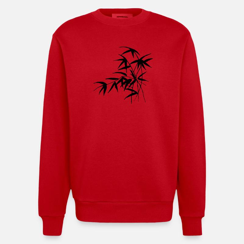 Bambus - Heavyweight Oversized Organic Crew Neck Made in EU - Rot
