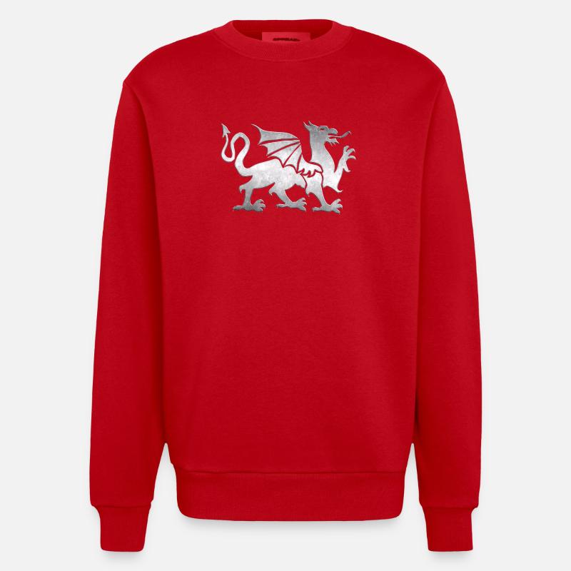 Des créatures fabuleuses - Sweat bio épais oversize fabriqué en UE - rouge