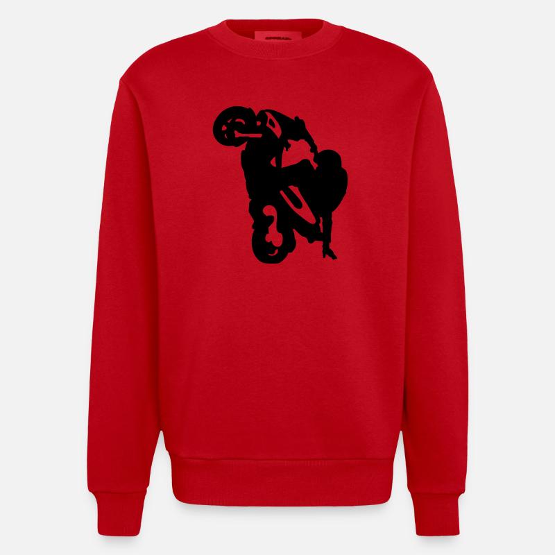 Stunt Roller - Heavyweight Oversized Organic Crew Neck Made in EU - Rot