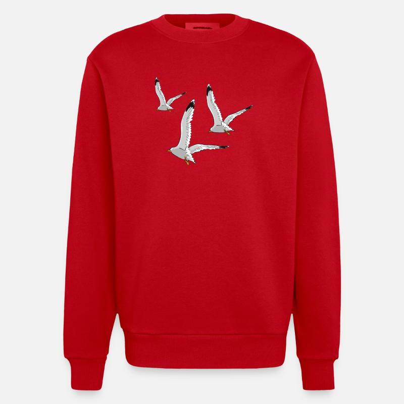 moewen - Sweat bio épais oversize fabriqué en UE - rouge