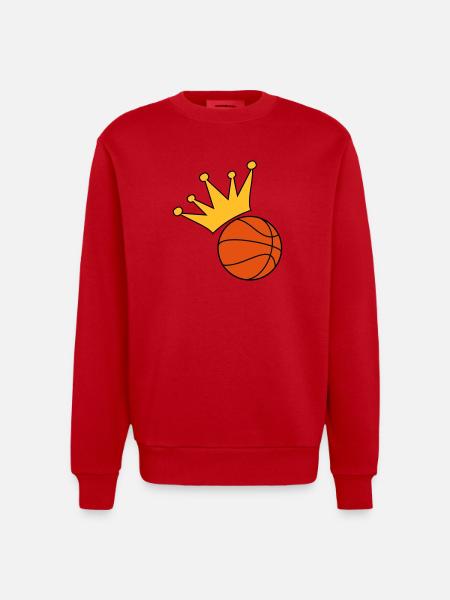 Basketball - Heavyweight Oversized Organic Crew Neck Made in EU - red