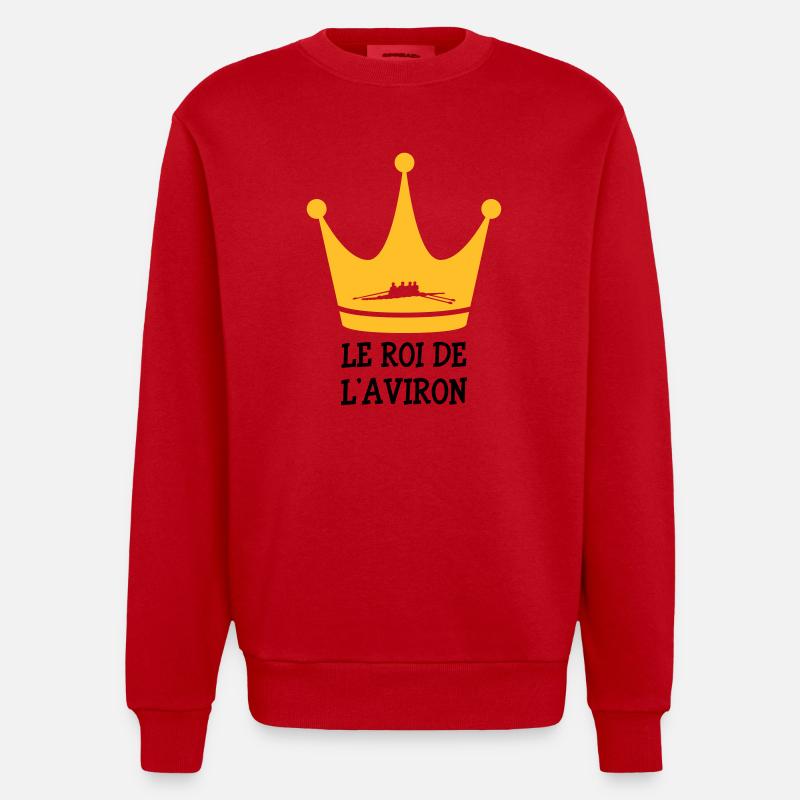 Rowing / Rower / Rudern / Ruderer - Heavyweight Oversized Organic Crew Neck Made in EU - Rot