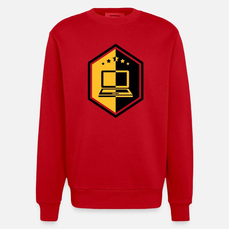 Computing / Informatik / Informatique - Sweat bio épais oversize fabriqué en UE - rouge