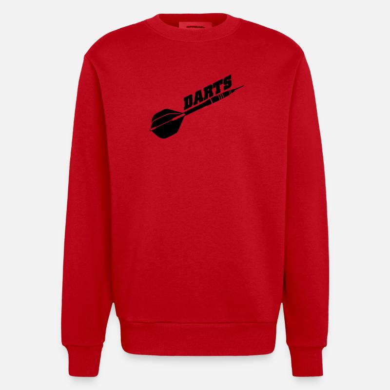 jeu de fléchettes - Sweat bio épais oversize fabriqué en UE - rouge