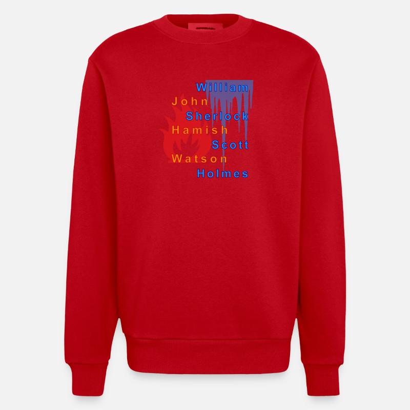 Feuer und Eis - Heavyweight Oversized Organic Crew Neck Made in EU - Rot