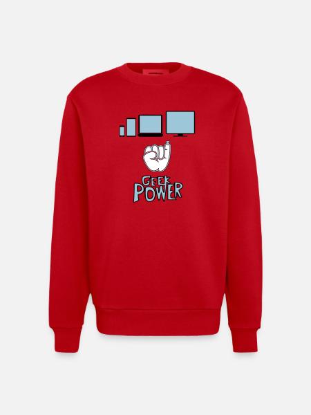 Geek - Sweat bio épais oversize fabriqué en UE - rouge