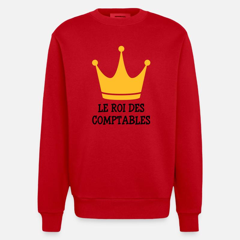 Accountant / Accounting / Comptable / Comptabilité - Heavyweight Oversized Organic Crew Neck Made in EU - red