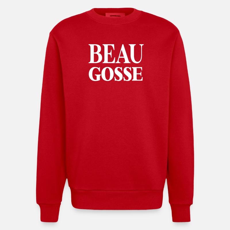 BEAU GOSSE - Sweat bio épais oversize fabriqué en UE - rouge