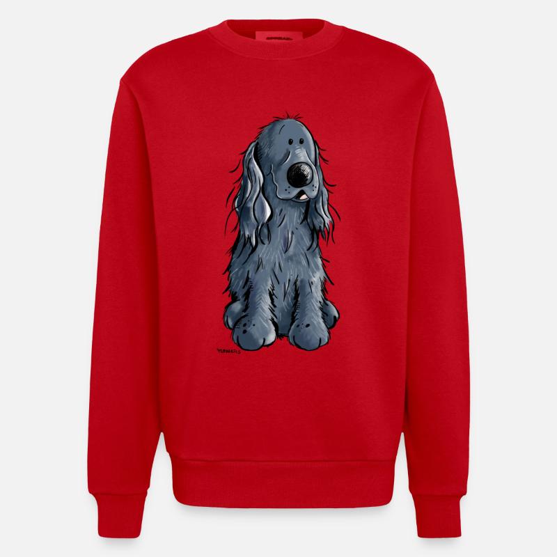 Süßer Cocker Spaniel - Heavyweight Oversized Organic Crew Neck Made in EU - Rot