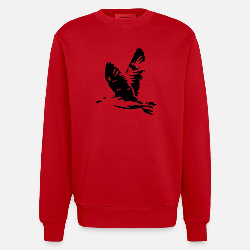 fliegende moewe urlaub - Heavyweight Oversized Organic Crew Neck Made in EU - Rot