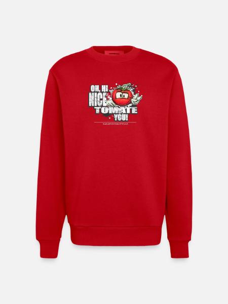 nice tomate you - Sweat bio épais oversize fabriqué en UE - rouge