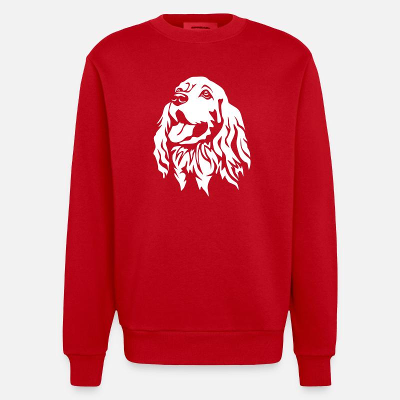 Cocker Spaniel "Black Edition" - Sweat bio épais oversize fabriqué en UE - rouge