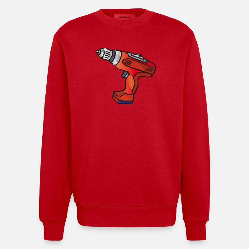 Perceuse | forer - Sweat bio épais oversize fabriqué en UE - rouge