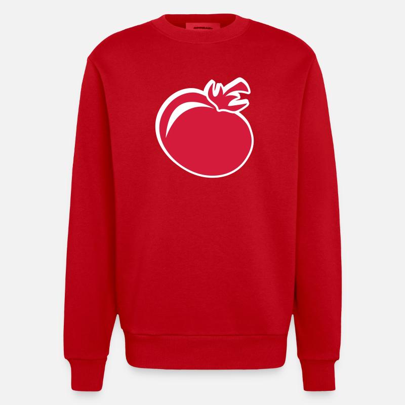 Tomate rouge - Sweat bio épais oversize fabriqué en UE - rouge