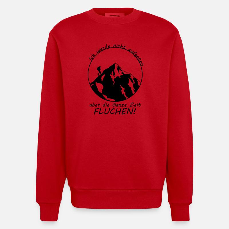 Wanderspruch - Heavyweight Oversized Organic Crew Neck Made in EU - Rot