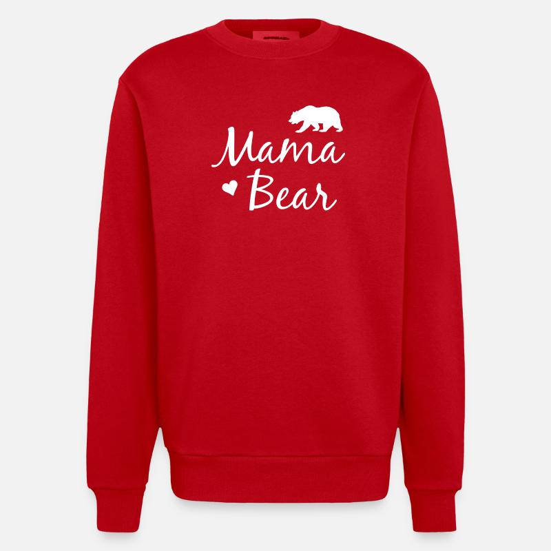 Mama Bear - Mama Bear - Sweat bio épais oversize fabriqué en UE - rouge