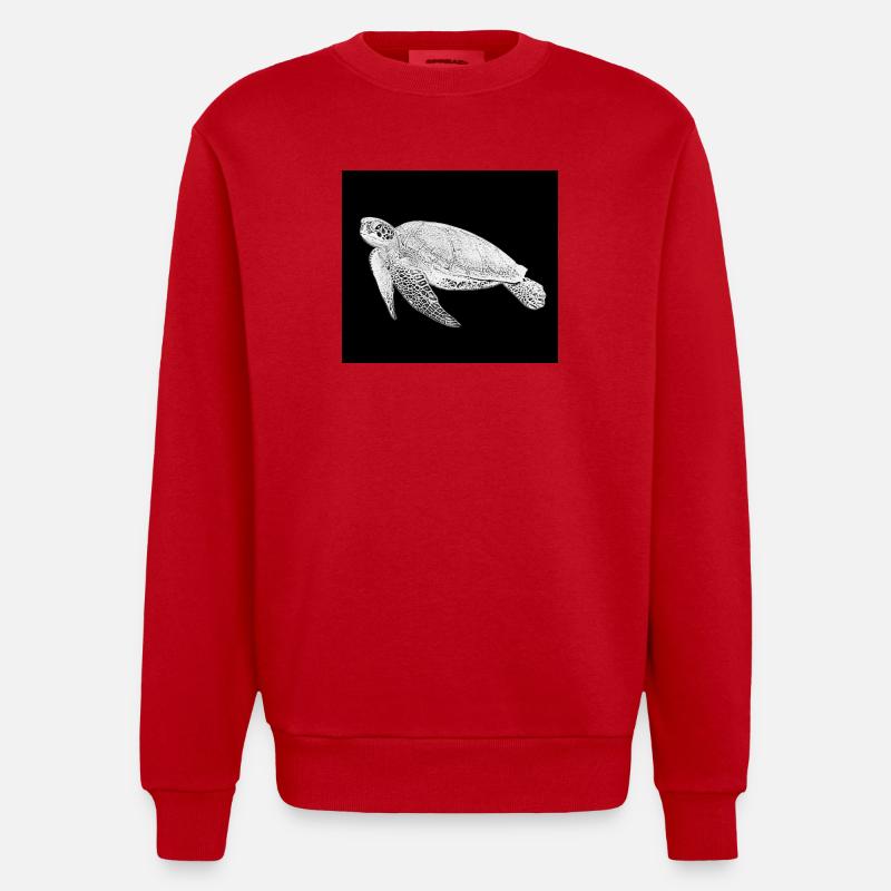 Tortue - Sweat bio épais oversize fabriqué en UE - rouge