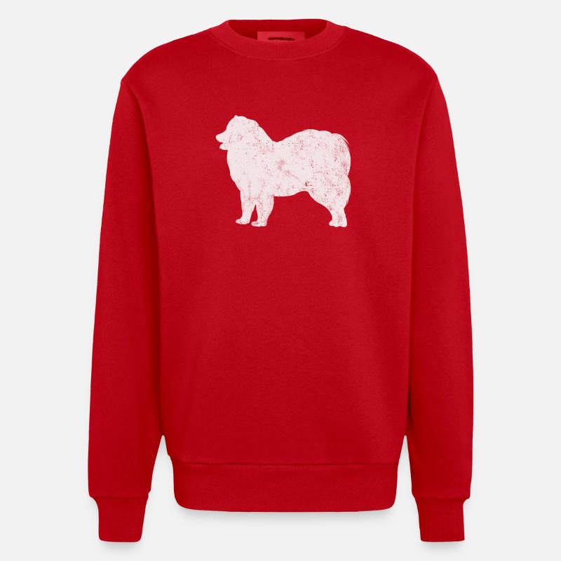 Samoyed Samoyed propriétaire de chien - Sweat bio épais oversize fabriqué en UE - rouge