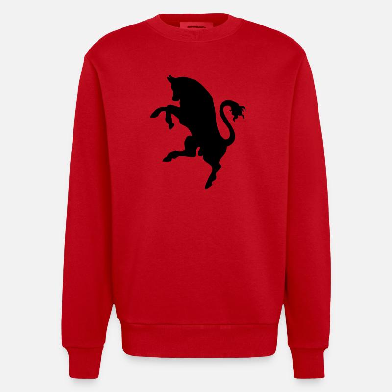 Bulle, Bulle - Heavyweight Oversized Organic Crew Neck Made in EU - Rot