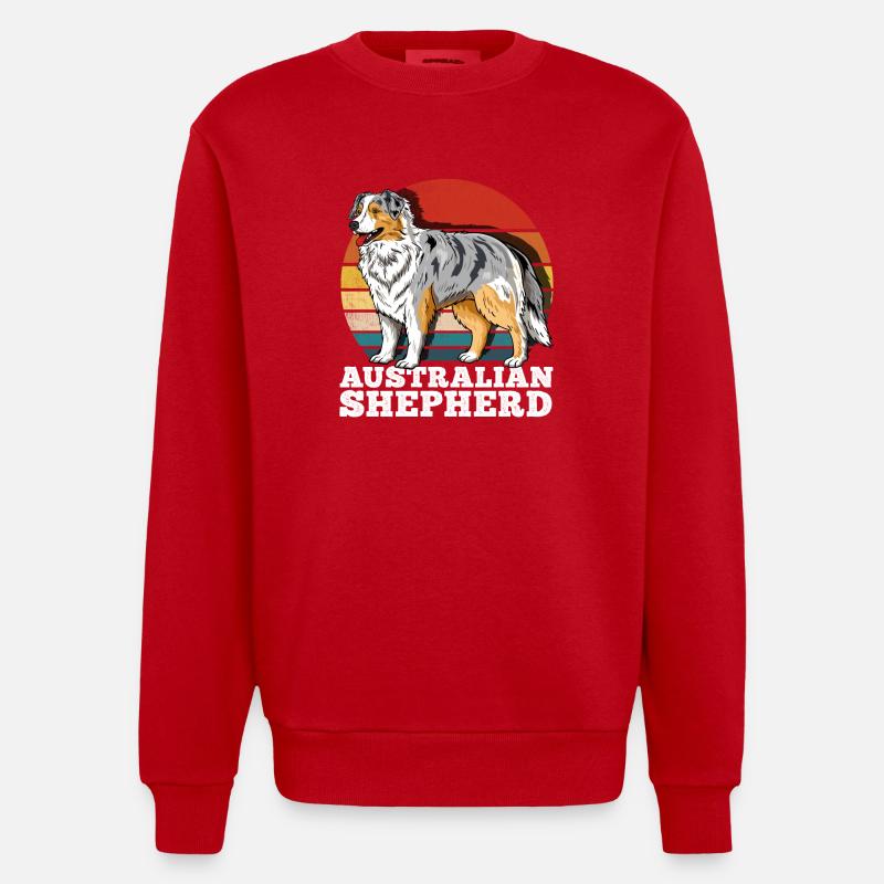 Berger Australien Aussie Rétro - Sweat bio épais oversize fabriqué en UE - rouge