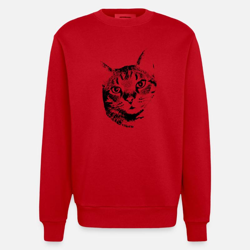 Chat Chat Chat Chat Chemise Cadeau - Sweat bio épais oversize fabriqué en UE - rouge