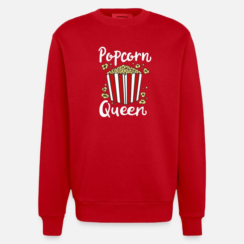 Pop-corn - Sweat bio épais oversize fabriqué en UE - rouge