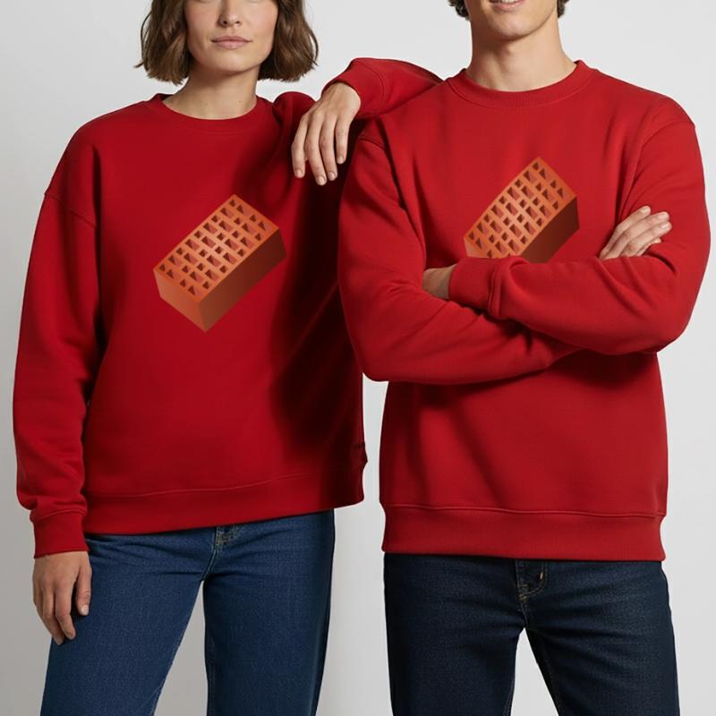 Brick Wall Bricks Bricks for Wall Construction Heavyweight Oversized Organic Crew Neck Made in EU