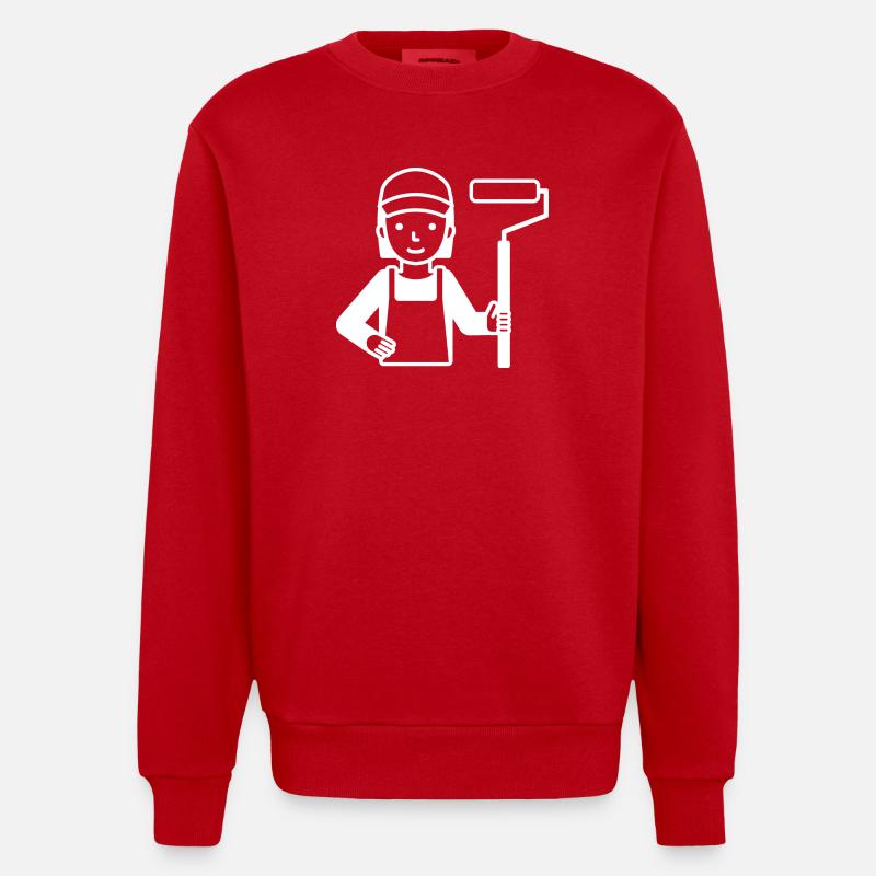 Painter Painter Painter - Heavyweight Oversized Organic Crew Neck Made in EU - red