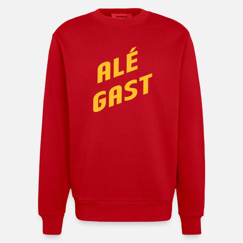 Alé Gast - Dialecte anversois - Sweat bio épais oversize fabriqué en UE - rouge