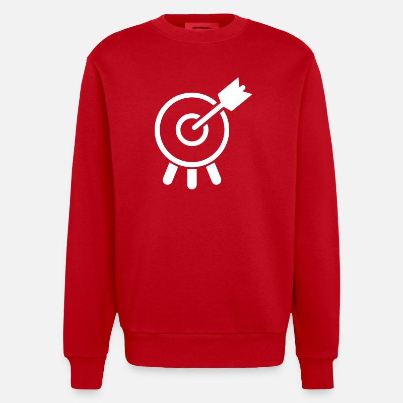 Bogenschießen - Heavyweight Oversized Organic Crew Neck Made in EU - Rot