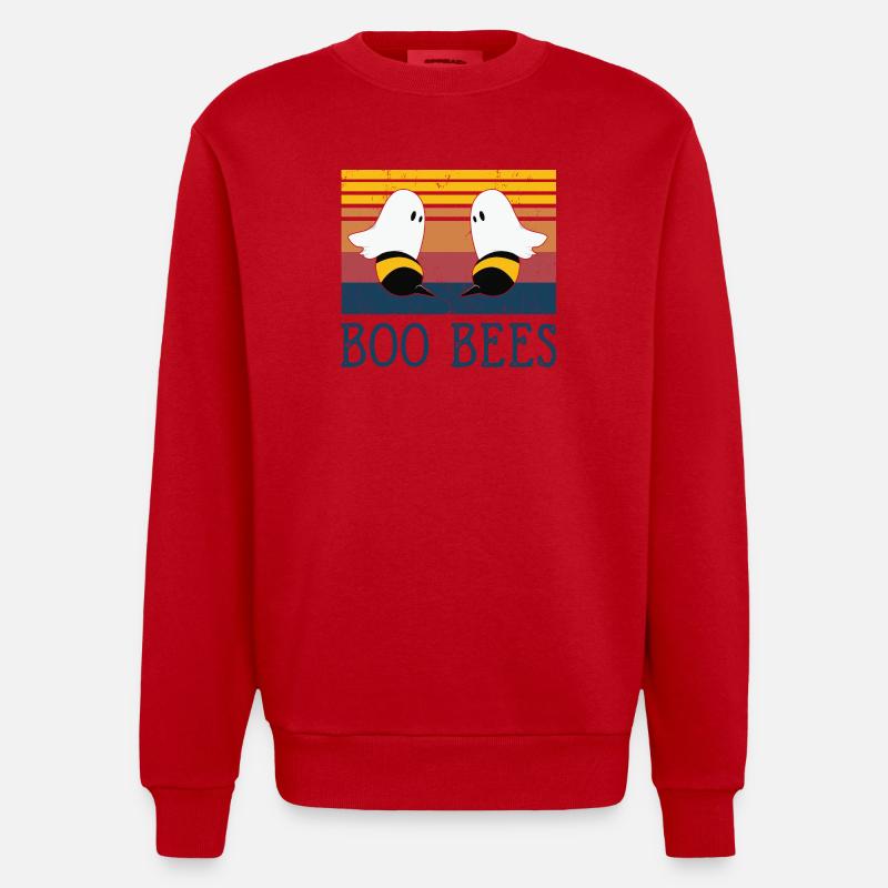 Boo Bees Ghost Bees Design drôle - Sweat bio épais oversize fabriqué en UE - rouge