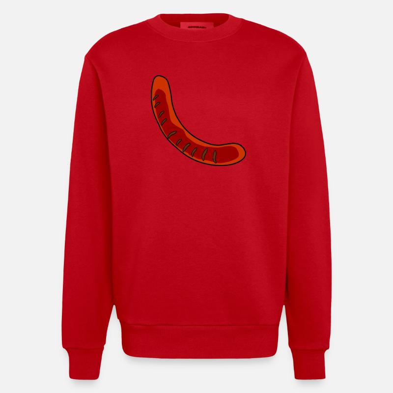 Wurst oder Bratwurst - Heavyweight Oversized Organic Crew Neck Made in EU - Rot