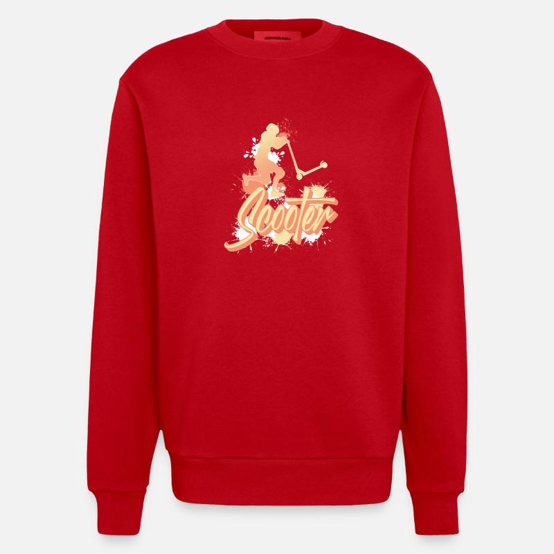 Scooter Tretroller E-Scooter - Sweat bio épais oversize fabriqué en UE - rouge
