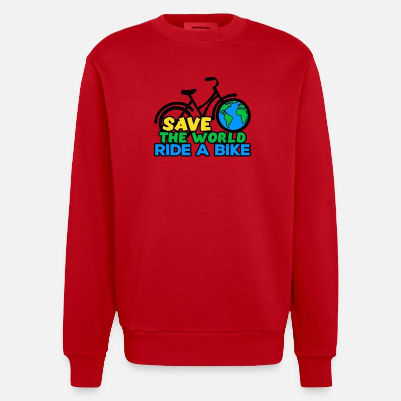 Umwelt Mutter Erde Statement Umweltschutz - Heavyweight Oversized Organic Crew Neck Made in EU - Rot