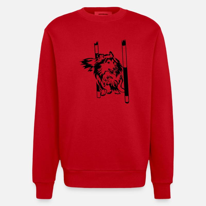 Sheltie - Sweat bio épais oversize fabriqué en UE - rouge