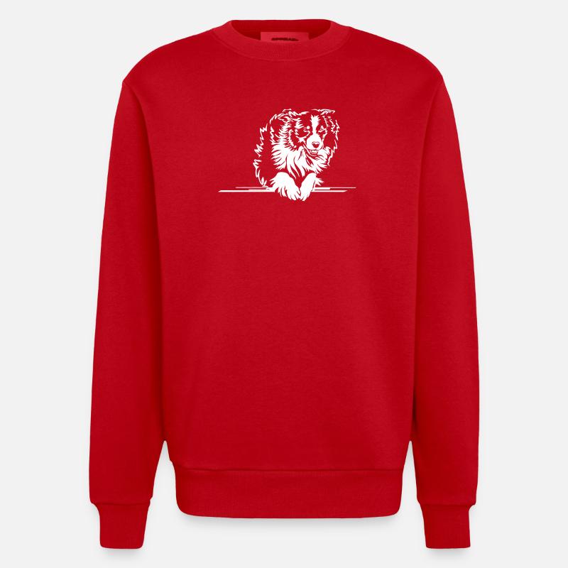 Australie Shepherd « Black Edition » - Sweat bio épais oversize fabriqué en UE - rouge