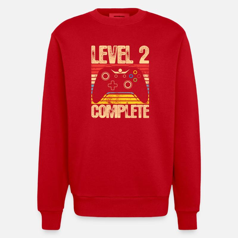 Level 2 Complete Controller - Heavyweight Oversized Organic Crew Neck Made in EU - Rot