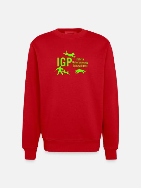 IGP Hundesport - Green - Heavyweight Oversized Organic Crew Neck Made in EU - Rot