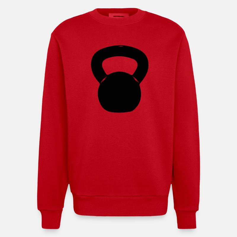 Kettlebell - Sweat bio épais oversize fabriqué en UE - rouge