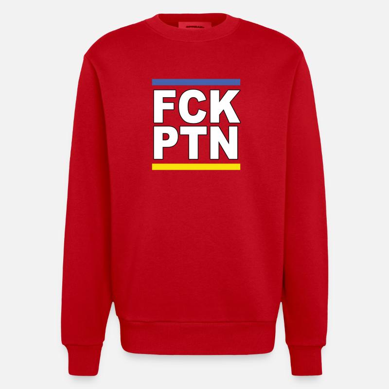 FCK PTN - Heavyweight Oversized Organic Crew Neck Made in EU - Rot