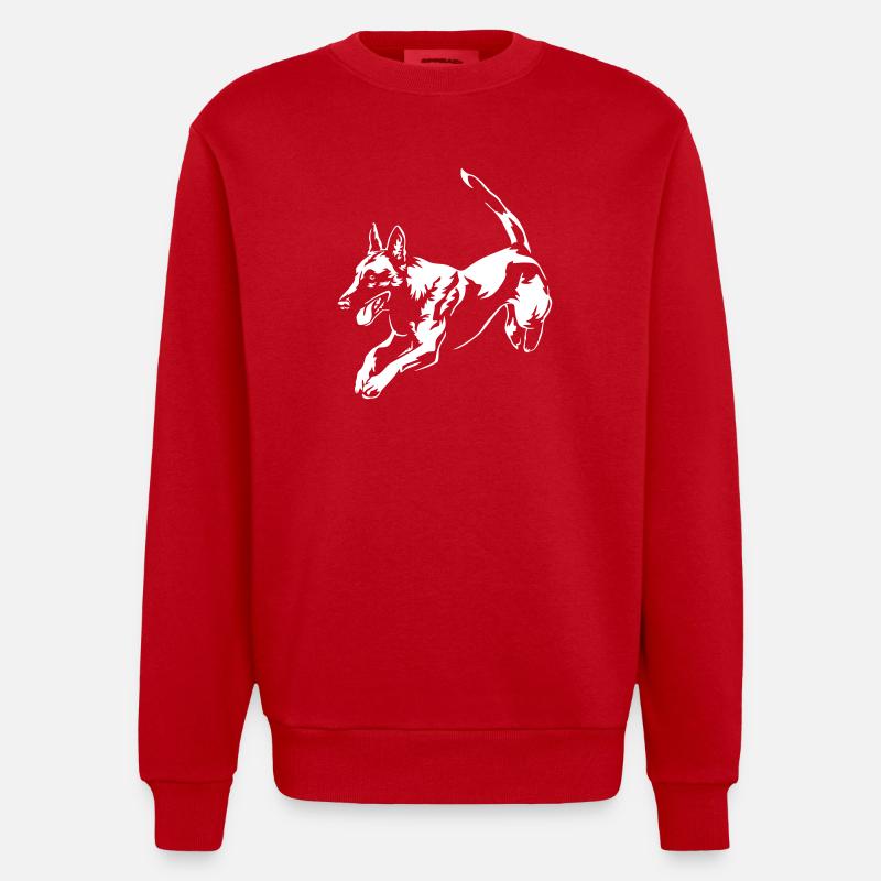 Malinois « Black Edition » - Sweat bio épais oversize fabriqué en UE - rouge