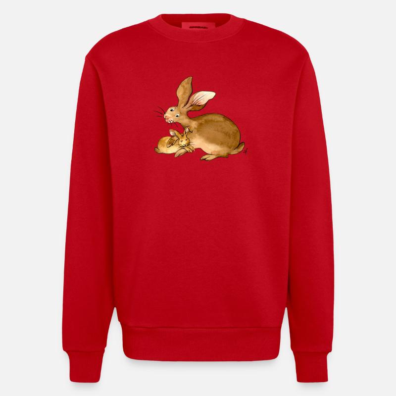 Ich möchte immer bei Dir bleiben - Heavyweight Oversized Organic Crew Neck Made in EU - Rot